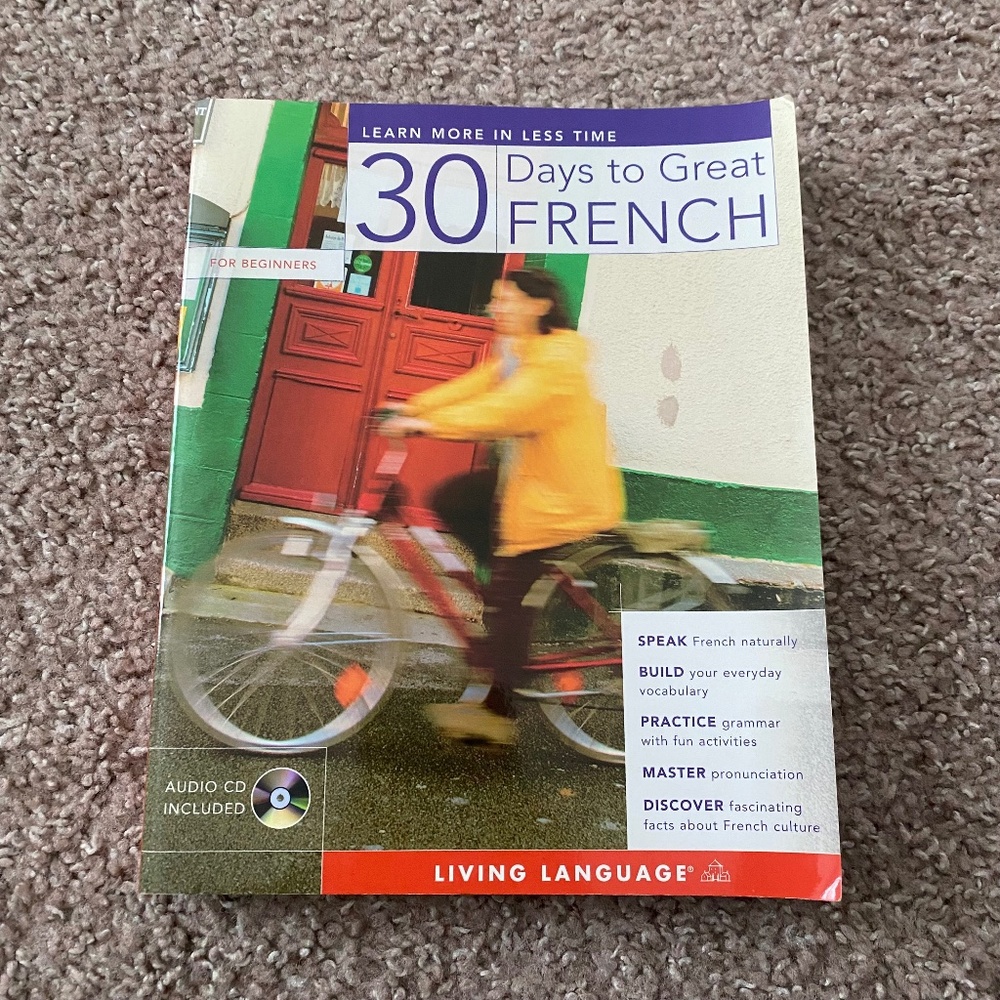 🇫🇷 LEARN FRENCH FAST! 🇫🇷 '30 Days to Great French' Textbook w/ audio DVD